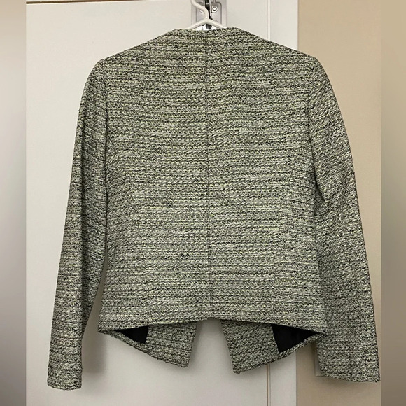 NWOT Topshop Green and Black Tweed Blazer Size 4 - Picture 2 of 9